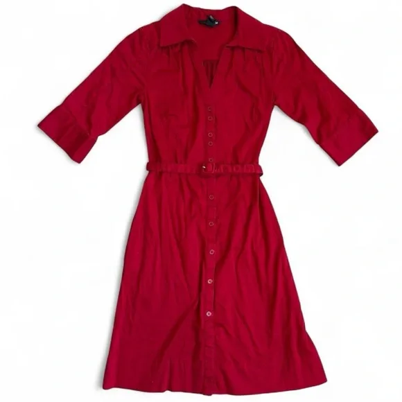 H&M Vibrant Red Long Sleeve Dress - Picture 1 of 8